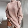 Women's Turtleneck Sweater Dress – Long Sleeve Winter Knit