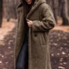 Elegant Long Coat Woman Ladies