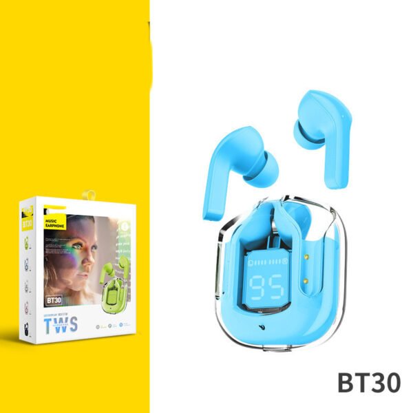 38332488-d663-42b1-9fa7-f77783d11eda.jpg New Mini Transparent Wireless Bluetooth Headset Digital Display ENC Noise Reduction True Wireless Sports Music