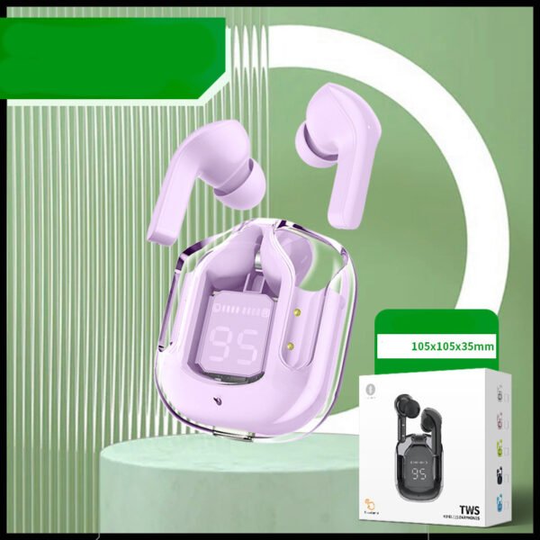 4d3d0352-884c-4579-a369-1c7a006903b6.jpg New Mini Transparent Wireless Bluetooth Headset Digital Display ENC Noise Reduction True Wireless Sports Music