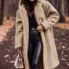 Elegant Long Coat Woman Ladies
