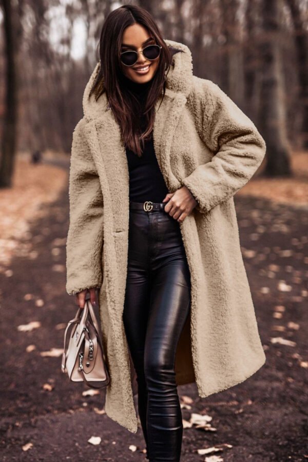 Elegant Long Coat Woman Ladies