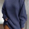 Women's Turtleneck Sweater Dress – Long Sleeve Winter Knit