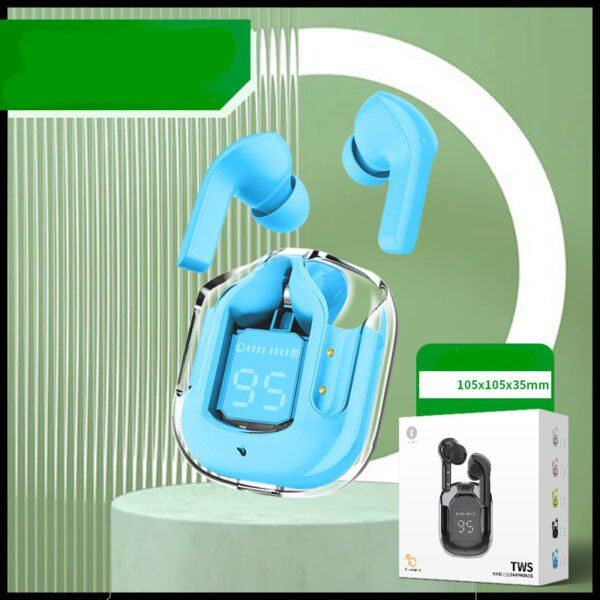 98921673-6603-4715-b467-a12262587a69.jpg New Mini Transparent Wireless Bluetooth Headset Digital Display ENC Noise Reduction True Wireless Sports Music