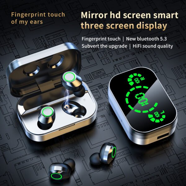 e18cca14-8953-4cf9-9966-c55e7c99f5ee.jpg YD03 Wireless Bluetooth-compatible Headset TWS Large Screen Smart Digital Display In Ear Breathing Light